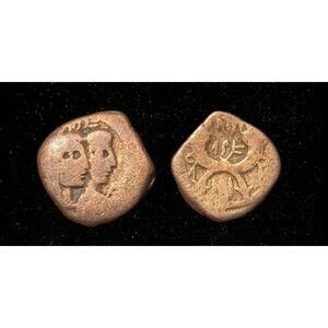 Petra NGC Ancient Nabataean Kingdom 9BC-40AD Coin Aretas IV Shaqilat Nabataea